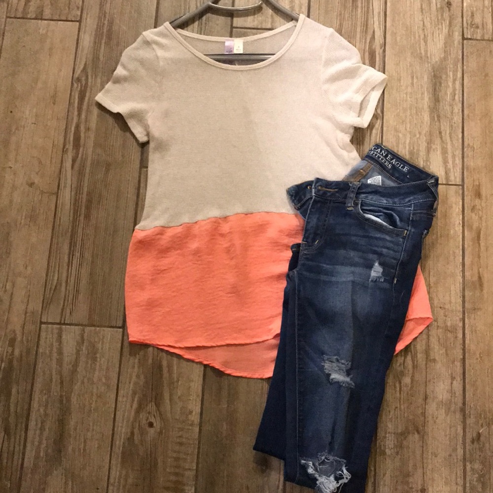 Francesca’s colorblock t shirt